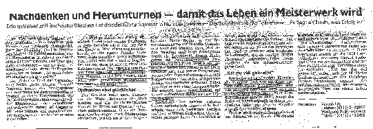 N&uuml;rnberger Zeitung: Bericht &uuml;ber Abendseminar