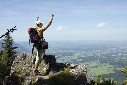 Mann auf Berg