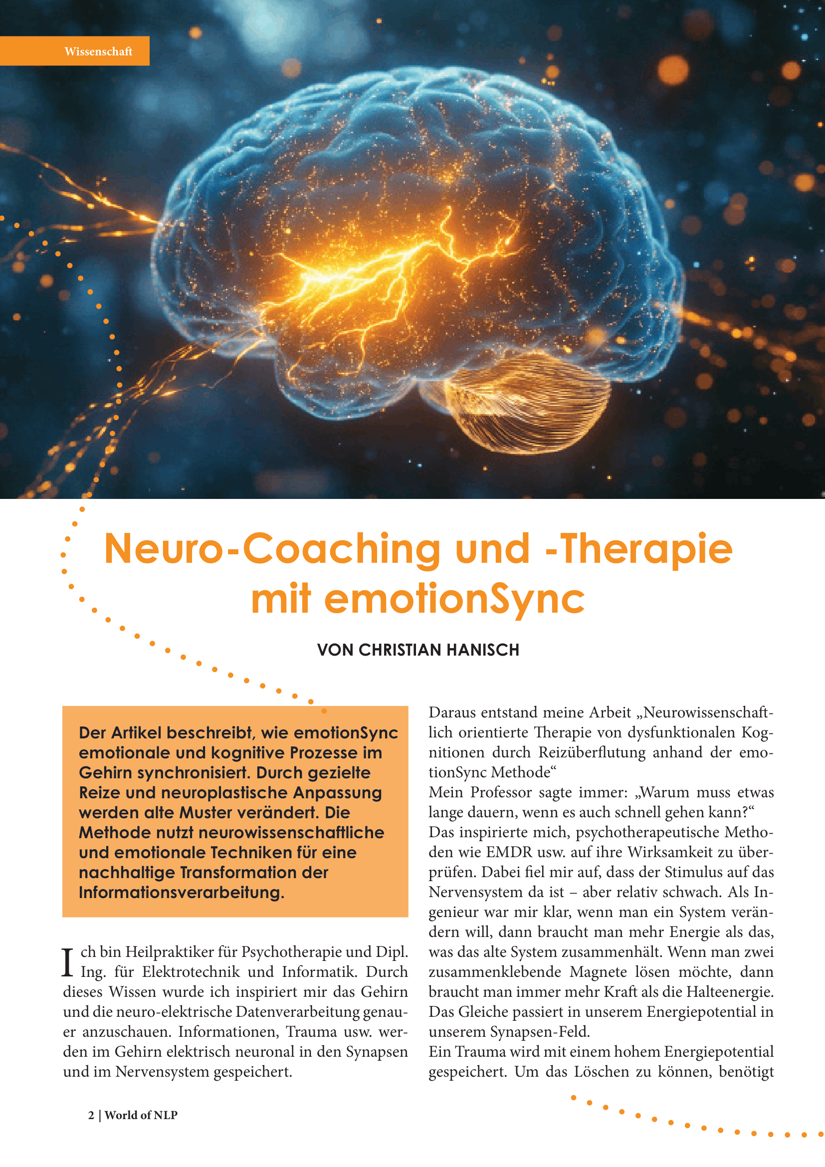 Neuro-Coaching und -Therapie mit emotionSync