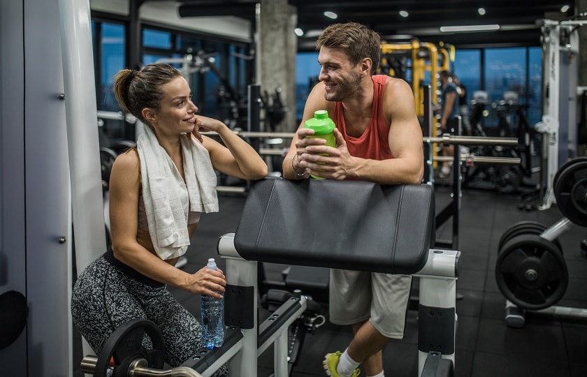 Flirten im Fitnessstudio