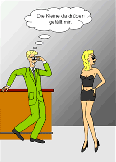 Flirt-Comic-Bild1 Küsschen geben