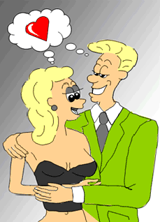 Flirt-Comic-Bild3 Küsschen geben