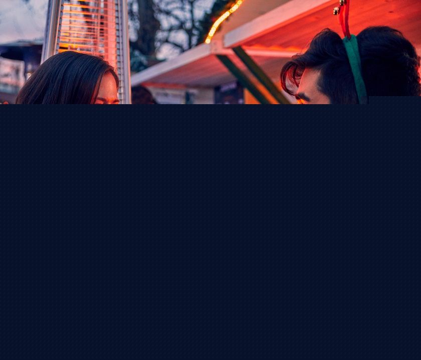 Flirten auf dem Weihnachtsmarkt