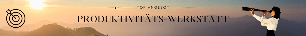 Produktivitäts Werkstatt Banner