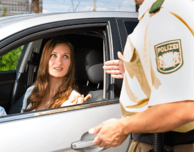 Verkehrskontrolle mit der Polizei
