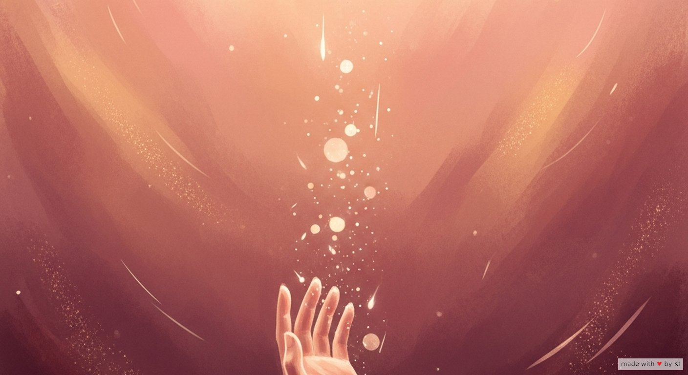 Hand schwebt sanft nach oben, ohne sichtbare Anstrengung - Armlevitation in der Hypnose