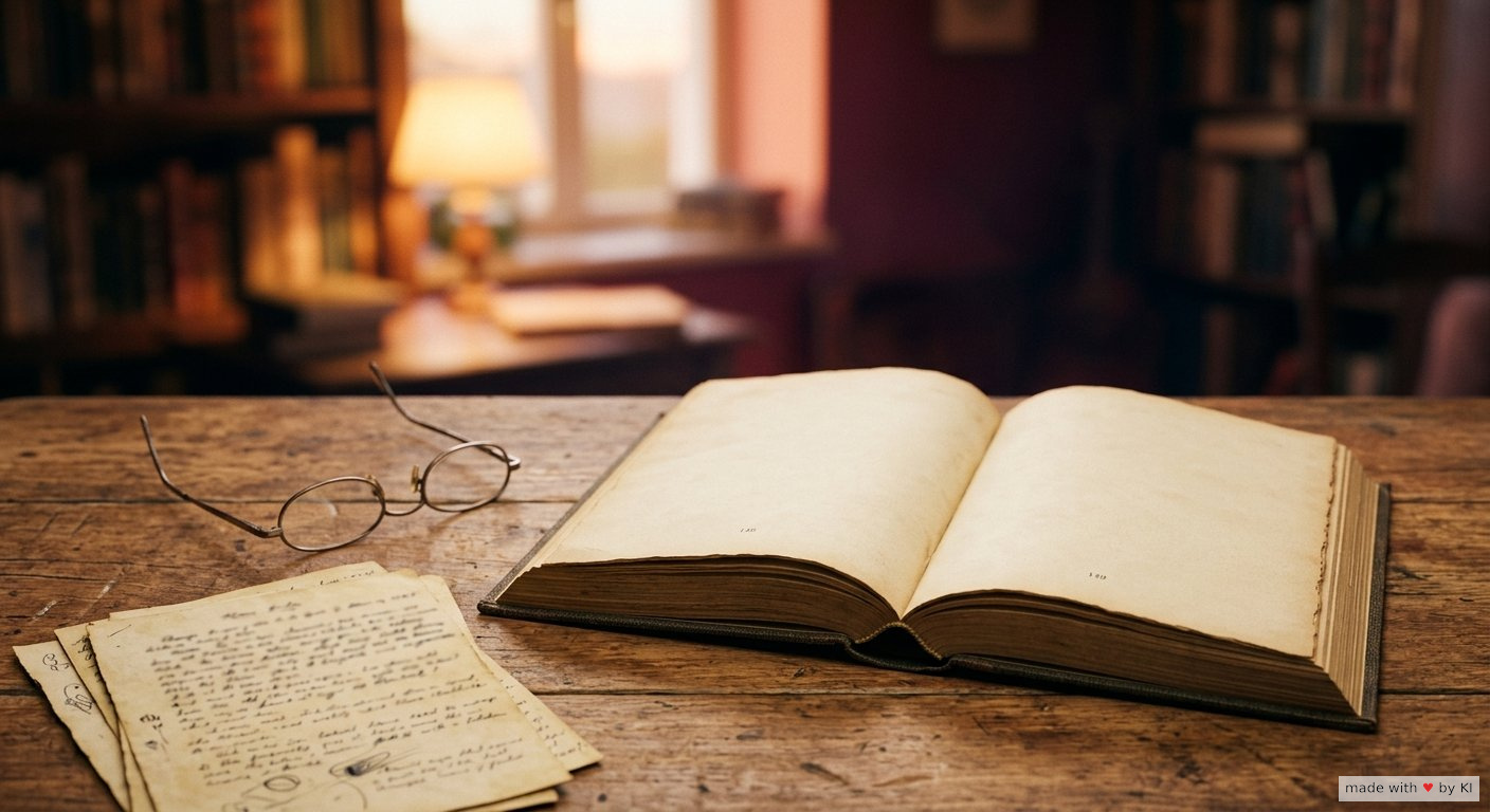 Aufgeschlagenes Fachbuch mit Notizen und warmem Schreibtischlicht - Erickson Rossi Hypnose erleben Rezension