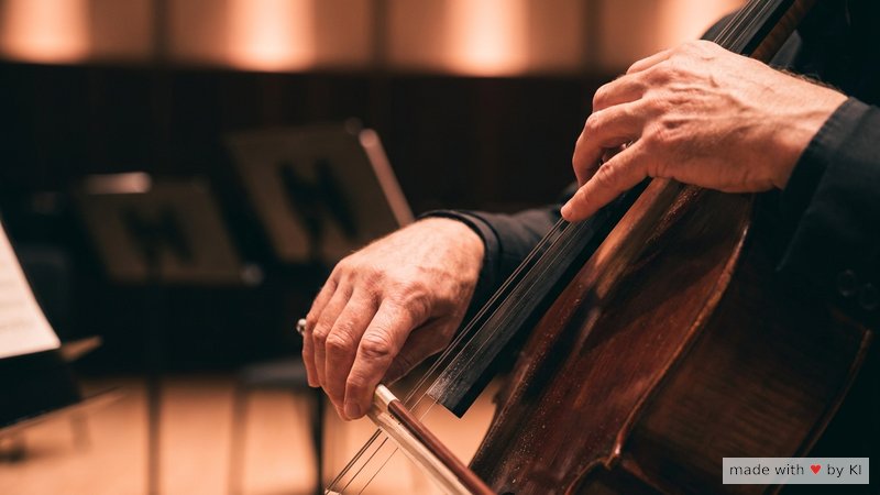 Hände eines Cellisten auf dem Griffbrett, ruhige Bewegung - hypnotische Interventionen bei Musikern
