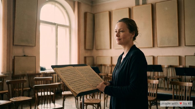 Sängerin im Probelokal mit aufgeschlagenem Notenheft, Forschungs-Hintergrund zu Music Performance Anxiety