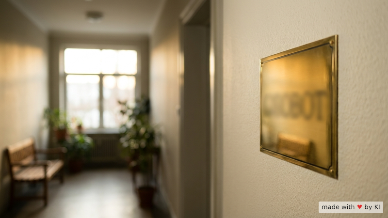 Praxisschild Heilpraktiker für Psychotherapie an einer hellen Hausfassade - Deutschland Heilpraktikergesetz und Hypnose