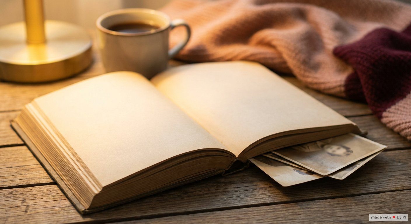 Buch mit Farbfotos von Milton Erickson auf einem warmen Holztisch