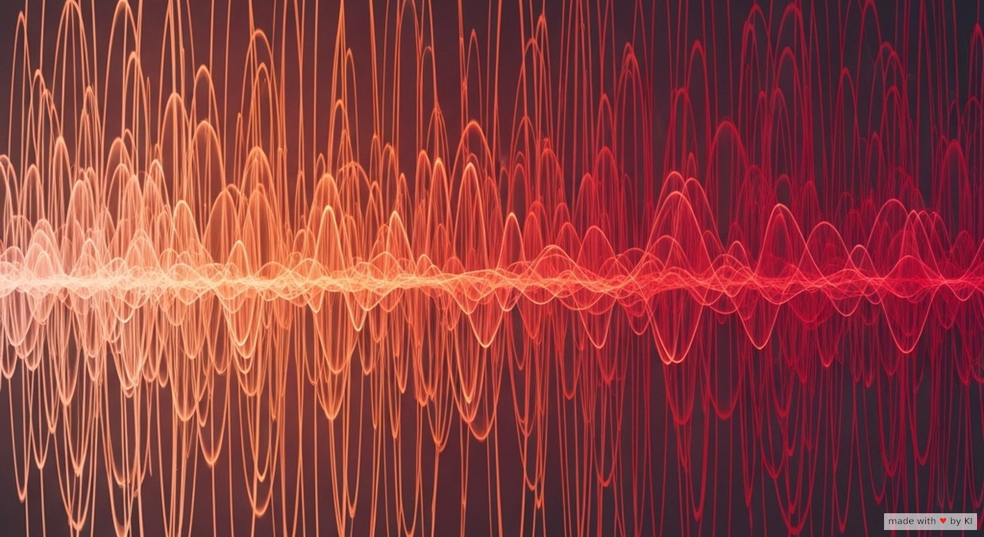 Hypnotische Sprachmuster Abstrakte Klangwellen als Symbol für hypnotische Sprachmuster