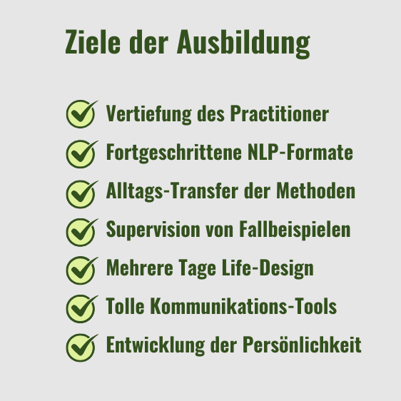 Ziele der Practitioner Ausbildung Text
