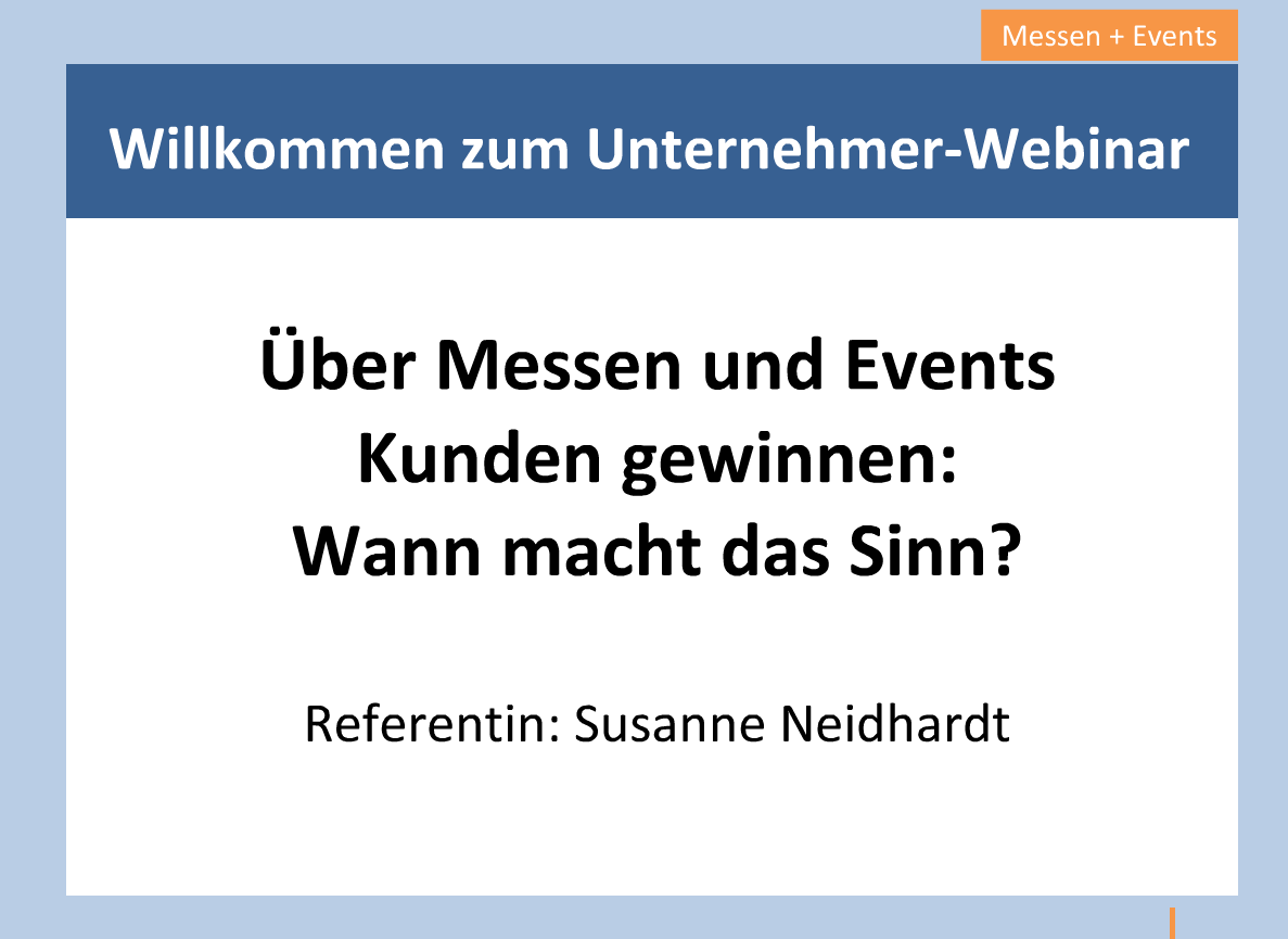 Mit Messen und Events Kunden gewinnen