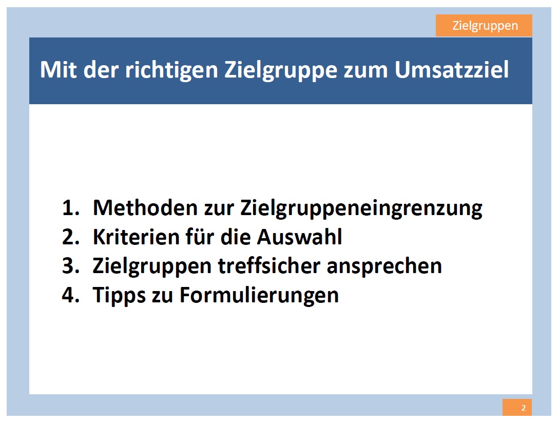 Zielgruppen