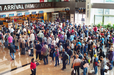 Immigranten Flughafen