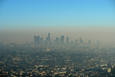 Stadt mit Luftverschmutzung