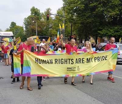 Protest für Menschenrechte